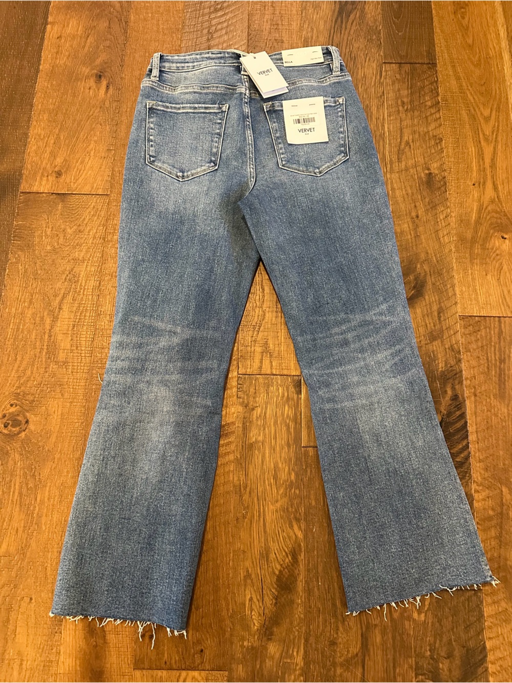 Women's Distressed Jeans - Blue - Picture 4 of 6